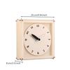 Square Wall Clock with Arabic Numerals Slim Analog Modern