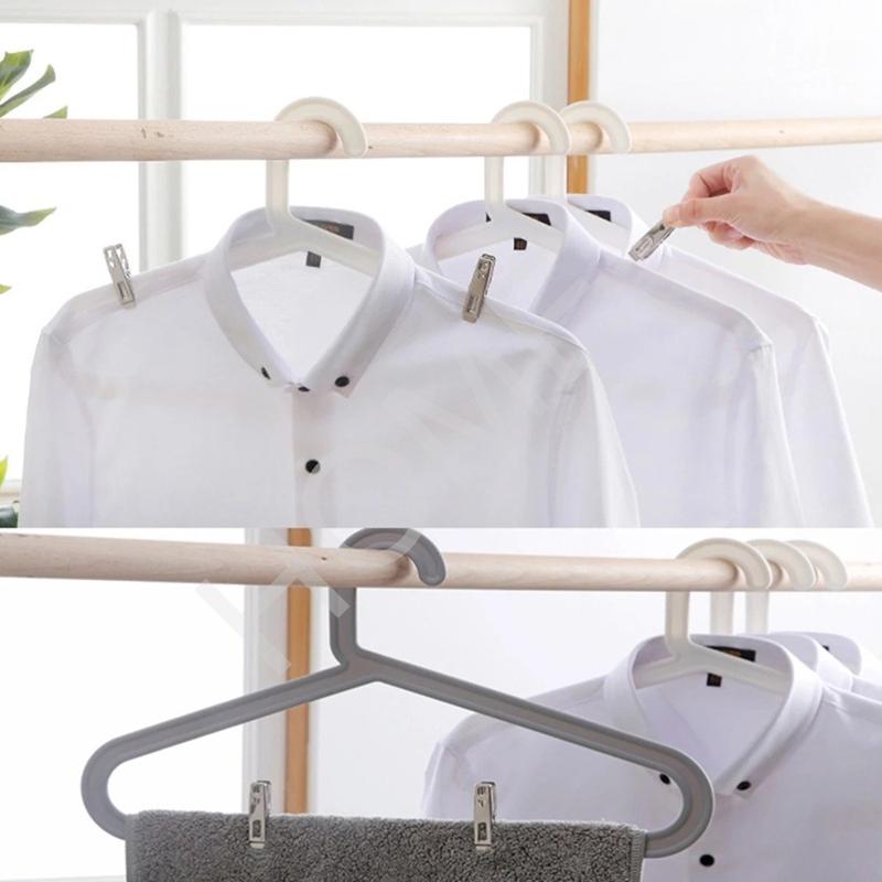 20 Pcs Stainless Steel Flat Mouth Clip of Multifunctional Clothes Clip Small Clothespin Powerful Windproof Clip