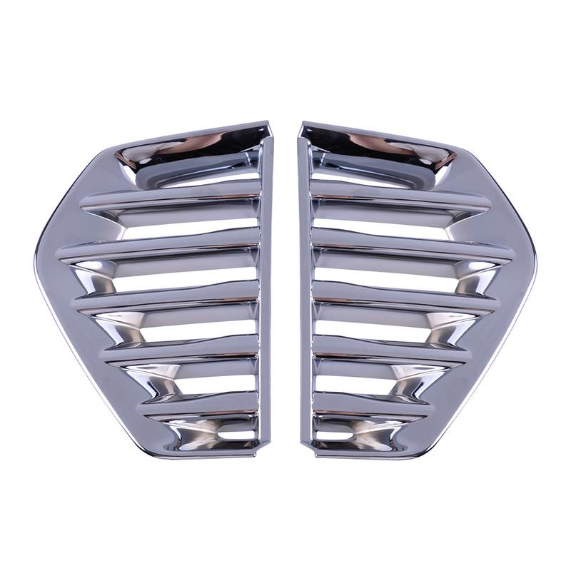 1 Pair Chrome Silver Plastic Car Front Left Right Fog Light Lamp Cover Trim Grille Fit for Cadillac XT4