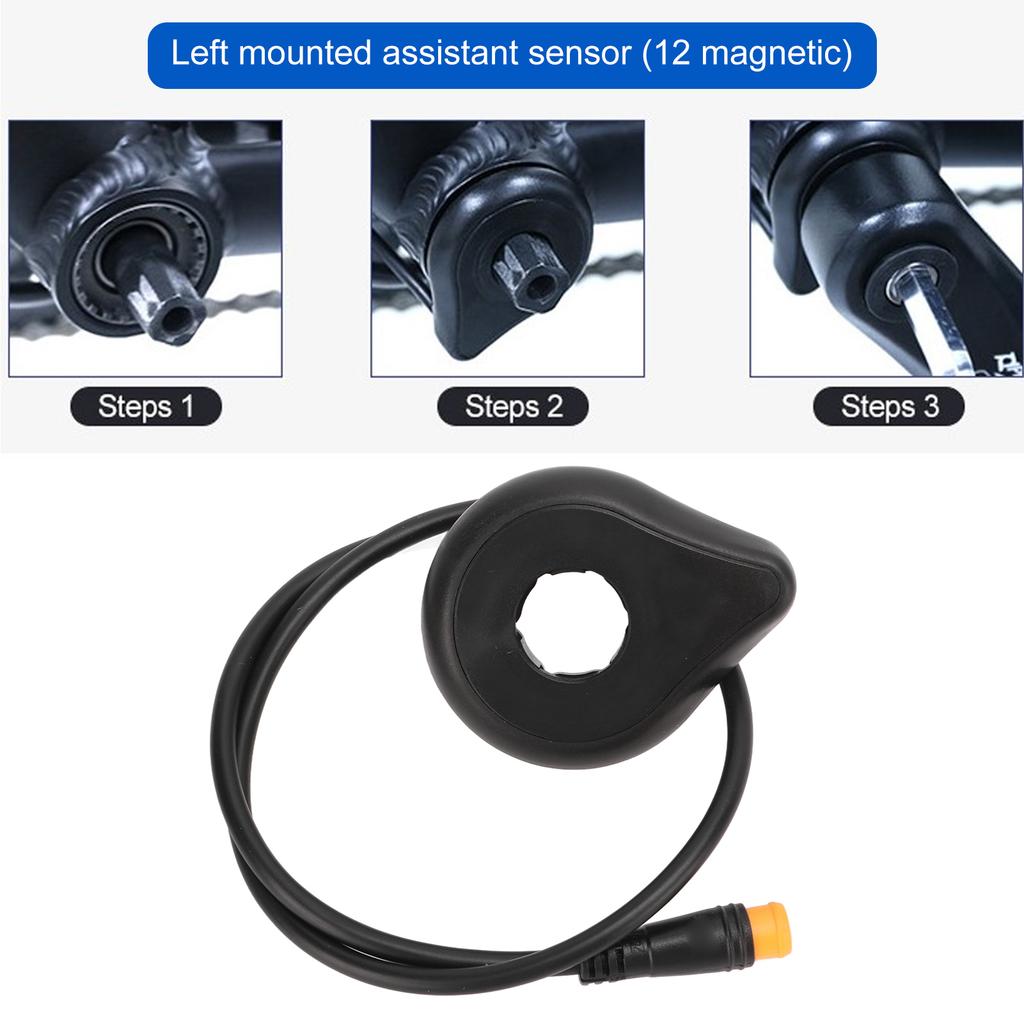 Electric Pedal Sensor 12 Magnets Electric Bikes Sensor Waterproof Interface High Accuracy Dual Hall For Electric Bike