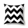 Polyester Pillowcase Peach Leather Velvet Black and White Geometric Printed Pillowcase Waist Cushion Cover Bedside Cushion Cover Bedside Cushion Cover