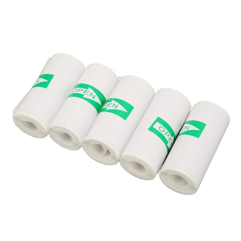 20Pcs Self Adhesive Printer Paper Thermal Printer Paper Refill Label Printer Sticker Paper Roll for