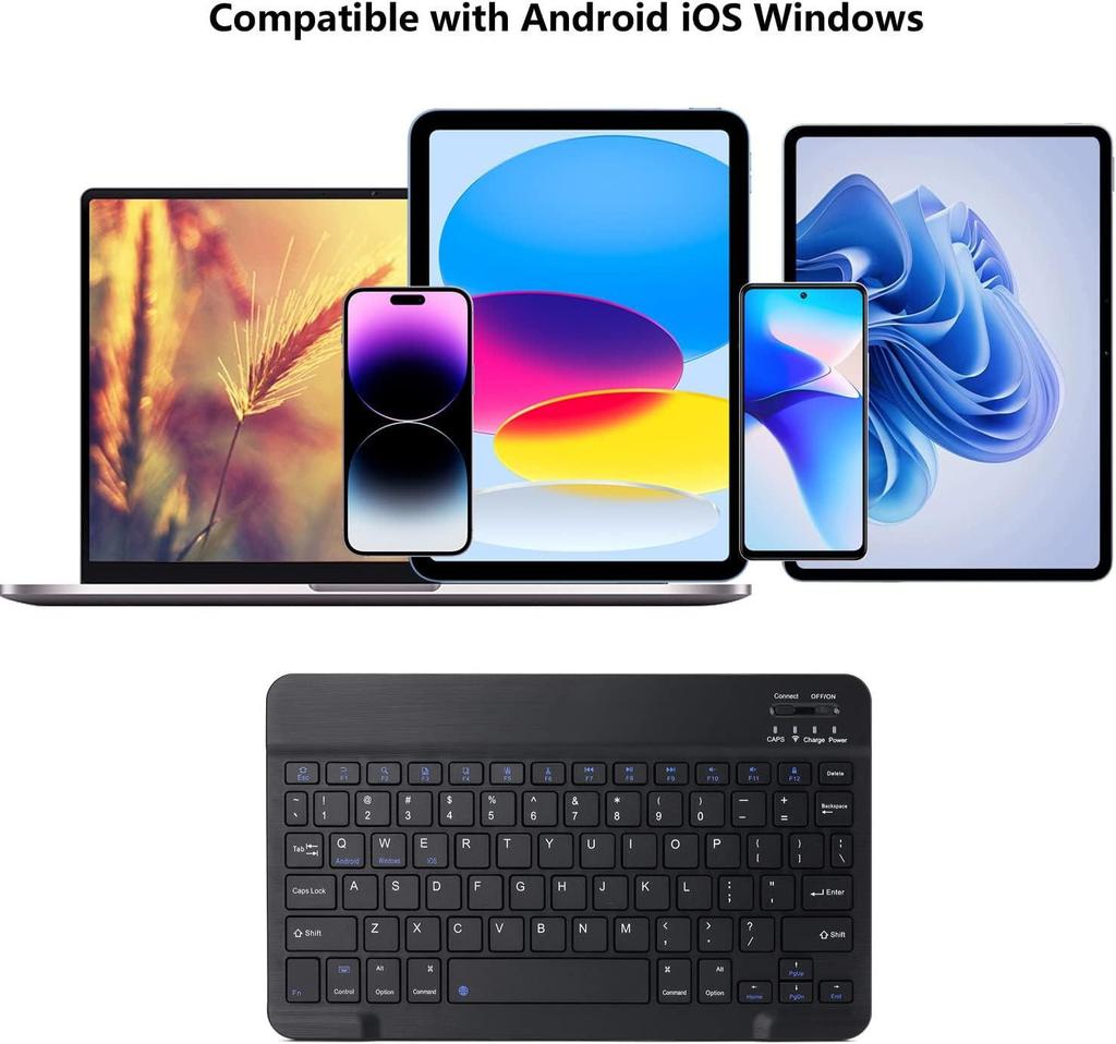Wireless Bluetooth Keyboard for iPad, Apple, Samsung, Huawei Tablets & Phones with Custom Logo Option