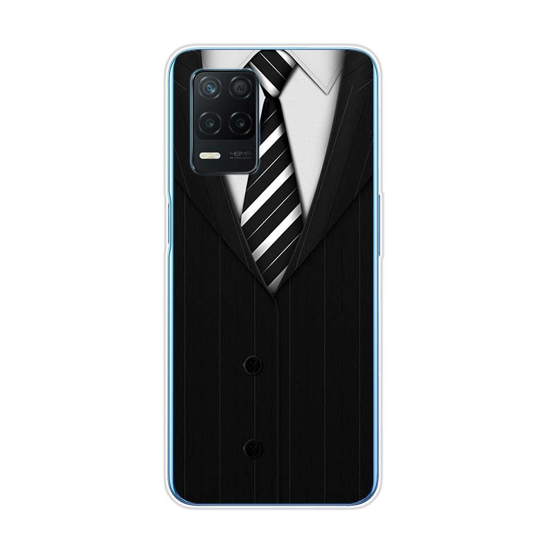 Man Suit Shirt Tie For Realme 8 8i V3 V5 GT Neo Flash Edition Explorer Master Neo2 Narzo 30 50i 50A C21Y Phone Case