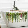 Pegatinas de Pared de Enredaderas Colgantes Plantas Verdes Hojas Pegatina de Pared Extraíble Pelar y Pegar Murales Artísticos de PVC para Sala de Estar Dormitorio Aula Cocina