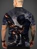 3D Motorcycle Rider Print Men'S Round Neck T-Shirt – Summer Casual Fashion Top for Outdoor Activities, Gym, Running & More | Comfortable Everyday