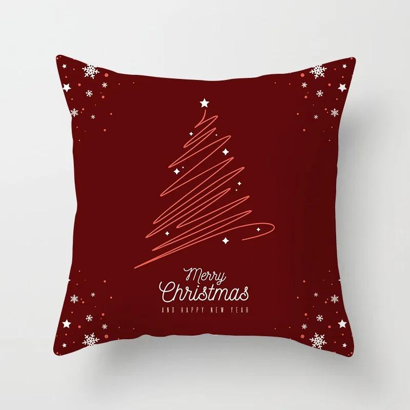 Christmas Themed Pillowcases Car Accessories Office Santa Claus Living Room Sofa Home Pillowcases