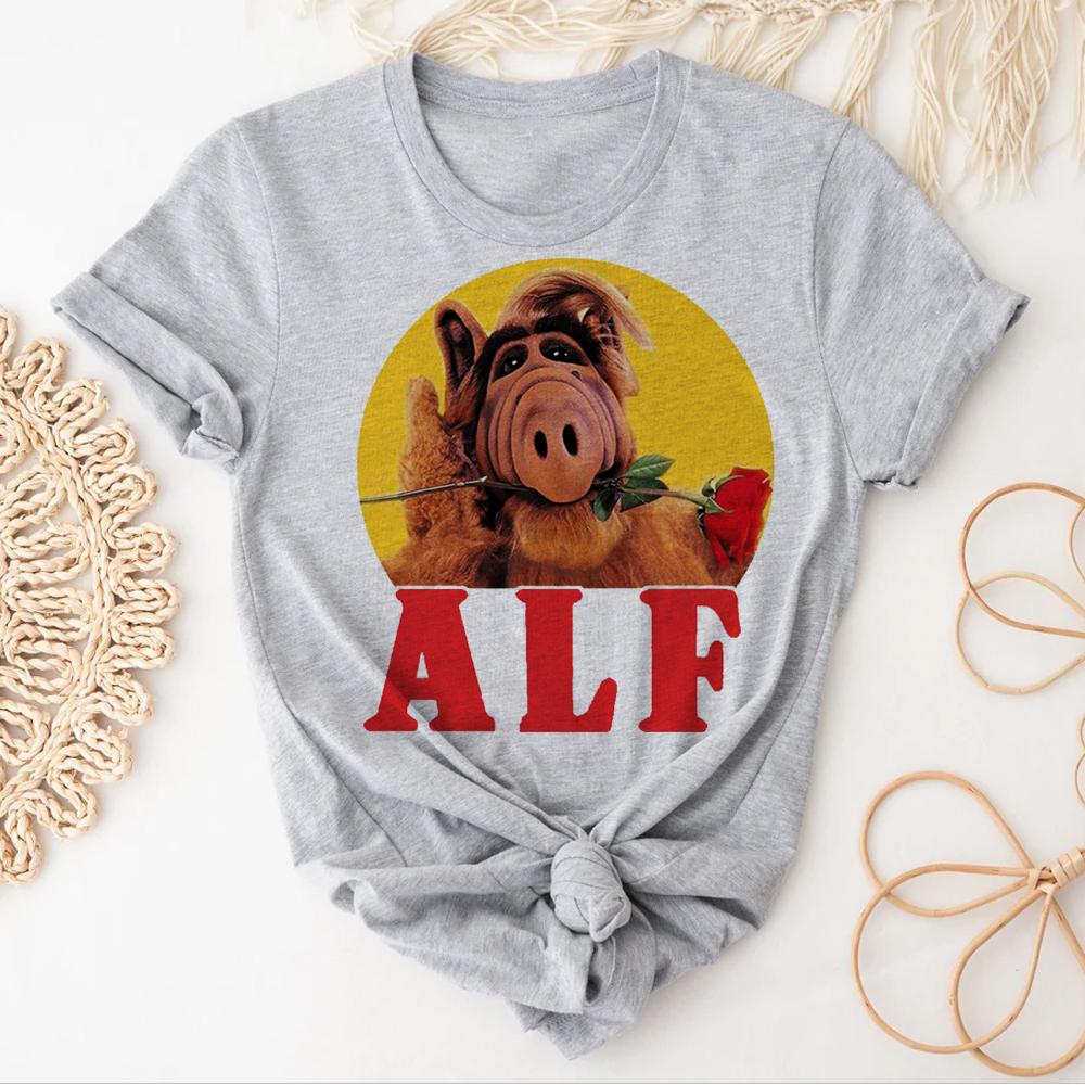 Alf Alien t shirt Women Unisexga Japanese anime tshirt girl funny clothing S