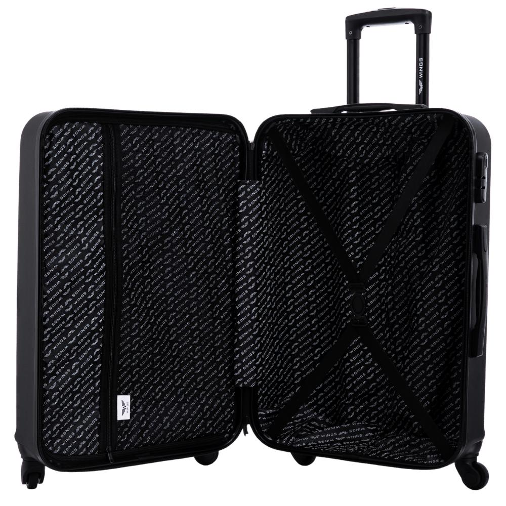 Wings 20" Harrier Black Cabin Suitcase