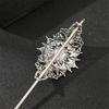 Delicate Floral Hair Stick Crystal Hairpiece with Sparkling Crystal for Evening Wear Photo Props