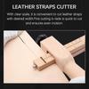Drewniany Regulowany Skórzany Pasek Obcinak do Pasków Skórzanych Obcinak do Pasków Skórzanych Z 5 Ostrzami Narzędzia Ręczne do Cięcia Skórzanych Pasków DIY