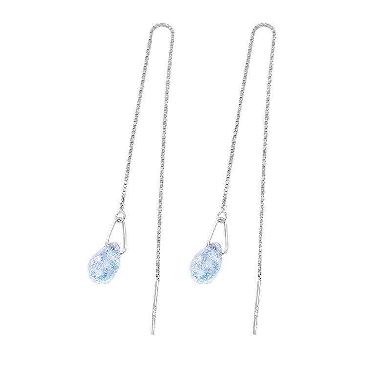 

Женские ювелирные длинные серьги из стерлингового серебра серебряный