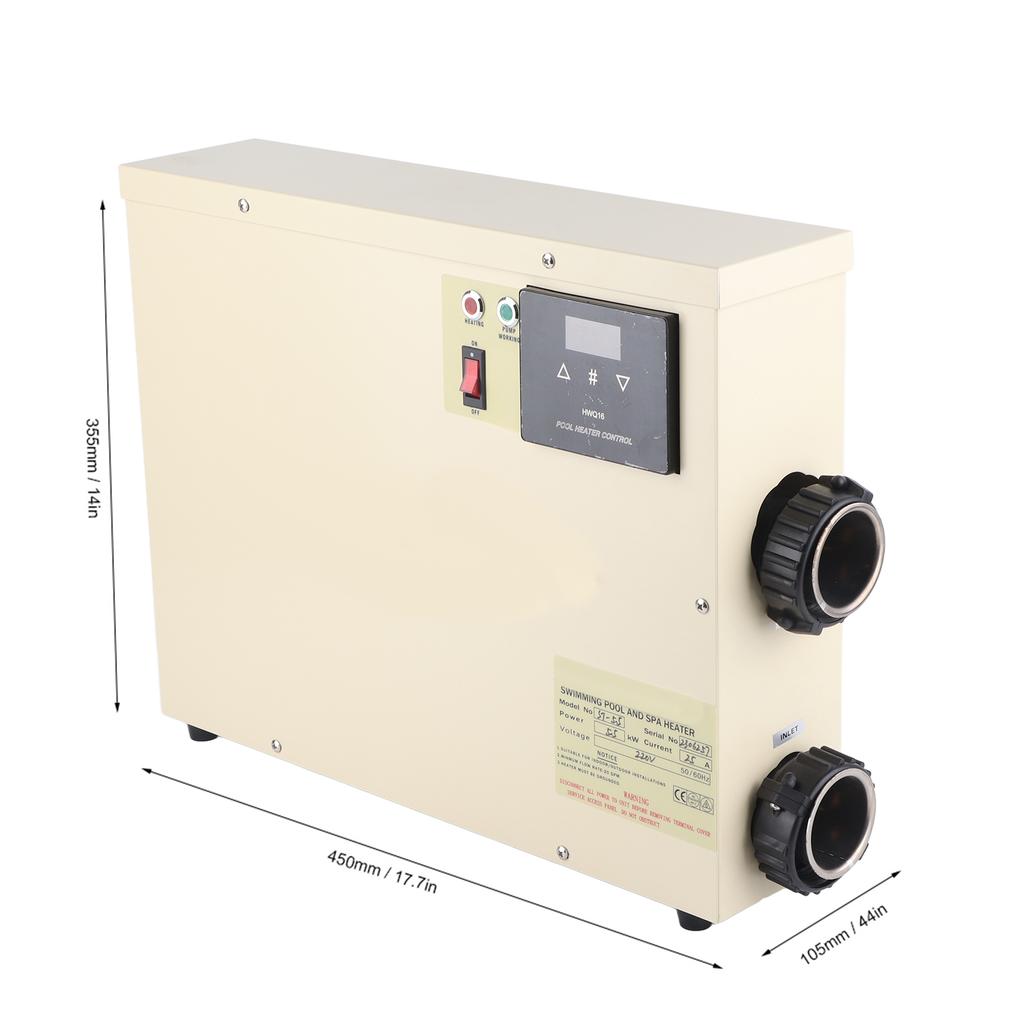 5.5KW Waterproof Intelligent Digital Water Heater Thermostat with Touch Controller for Bathtub Swimming Pool SPAEU