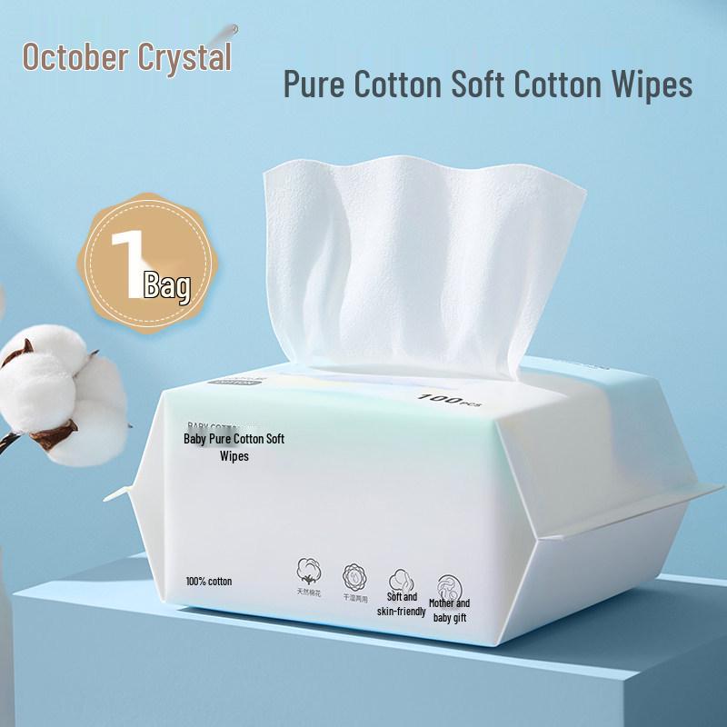 Thickened Baby Cotton Soft Towel for Newborn Face, Hands, and Mouth - Non-Wet Wipe Alternative