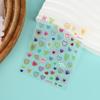 1/3Sheets Colorful Dopamine Jelly Scrapbook Stickers 3D Decal Cute Heart Pattern For Diy Journal Kawaii Nail Decals For Girls