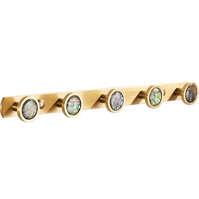 Green/White Brass  Wall Mount Robe Hooks Bathroom Towel Hook Row Hook Door Key Bag Towel Hanger Rack Light Luxury Bedroom Hooks