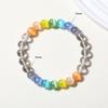 Aquamarine & White Crystal Beaded Bracelet: Fairy Summer Style for Girls, Sweet & Simple Fashion Hand Jewelry with a High-End Feel