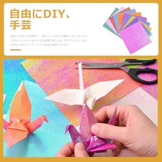 OrigamiFoil OrigamiPearl OrigamiSparkly PaperAurora ColorColorfulHologram Paper15cm100 SheetsSenbazuru OrigamiDecorationDIY PaperCraft PaperBirthday