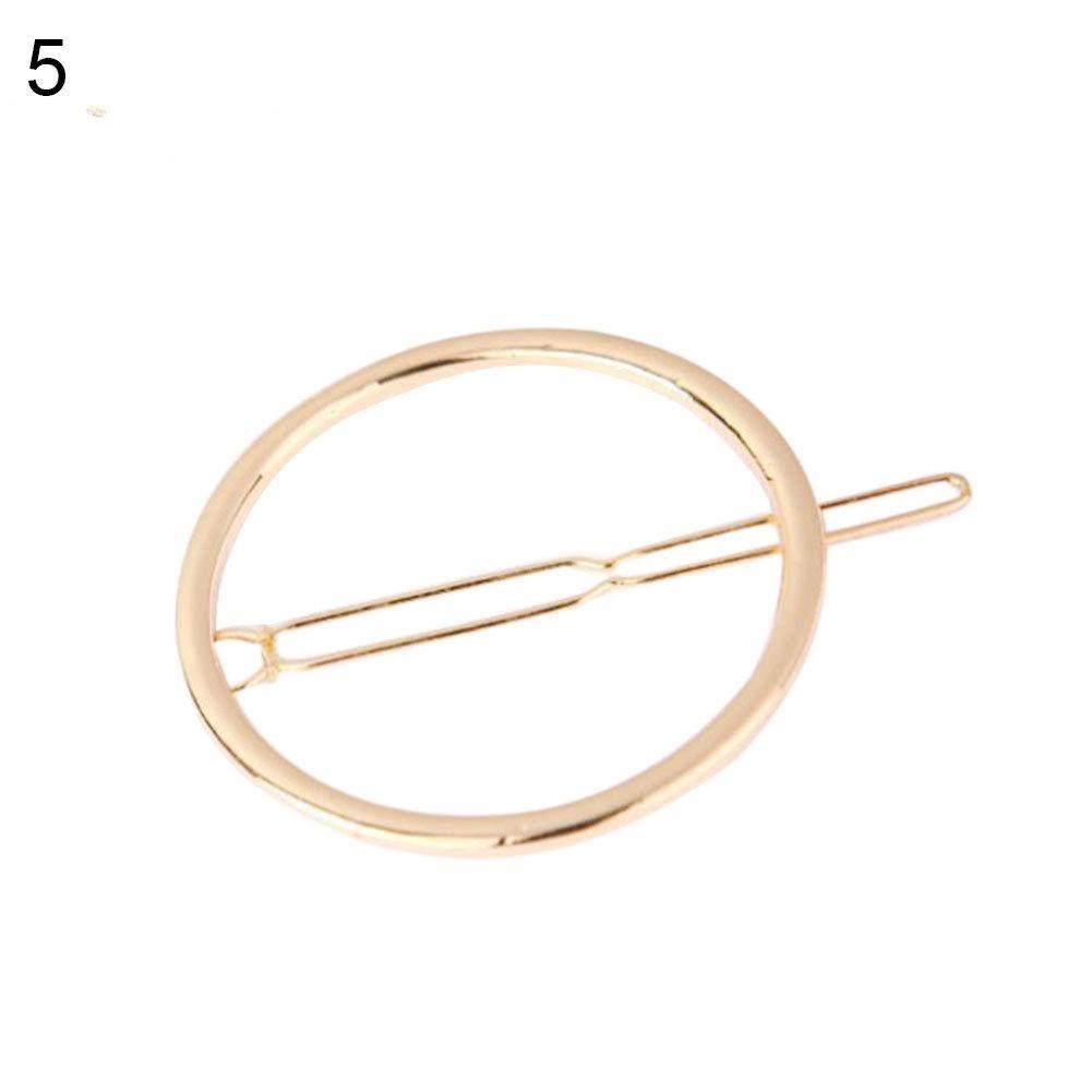 FLH Metal Hollow Moon Circle Triangle Bangs Spinka do włosów Kobiety Spinka Barrette Odzież Akcesoria