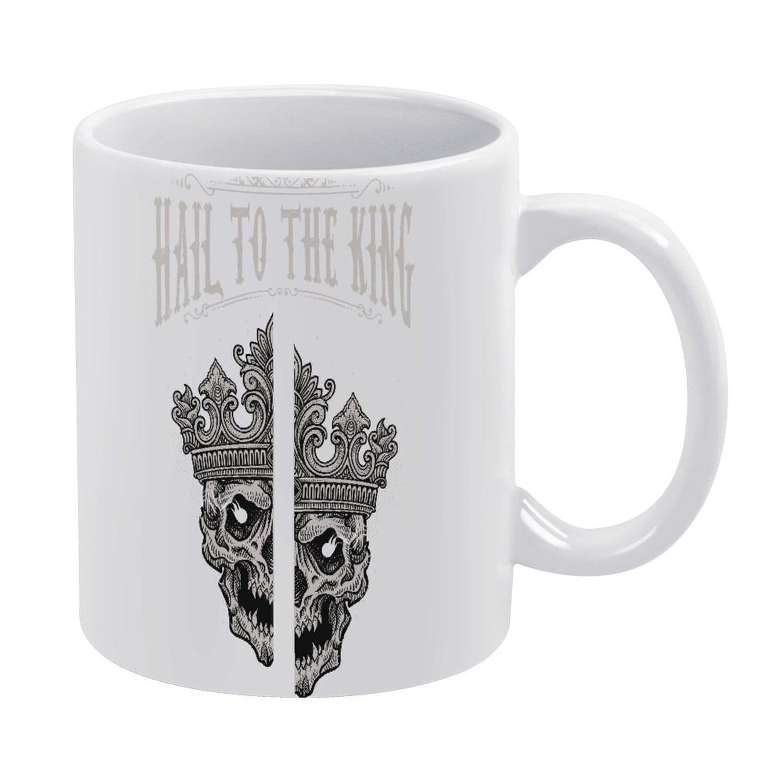 

11oz White Coffee Mug with Glossy Printed Sides, Smooth Ceramic Feel and Heat-Resistant Body for Home or Work Drink Routine белый