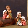 Nativity Figurines Resin Christmas Sculpture Decor Home Decoration Statue For Bookcase Window Sill Bookshelf Display Cabinet