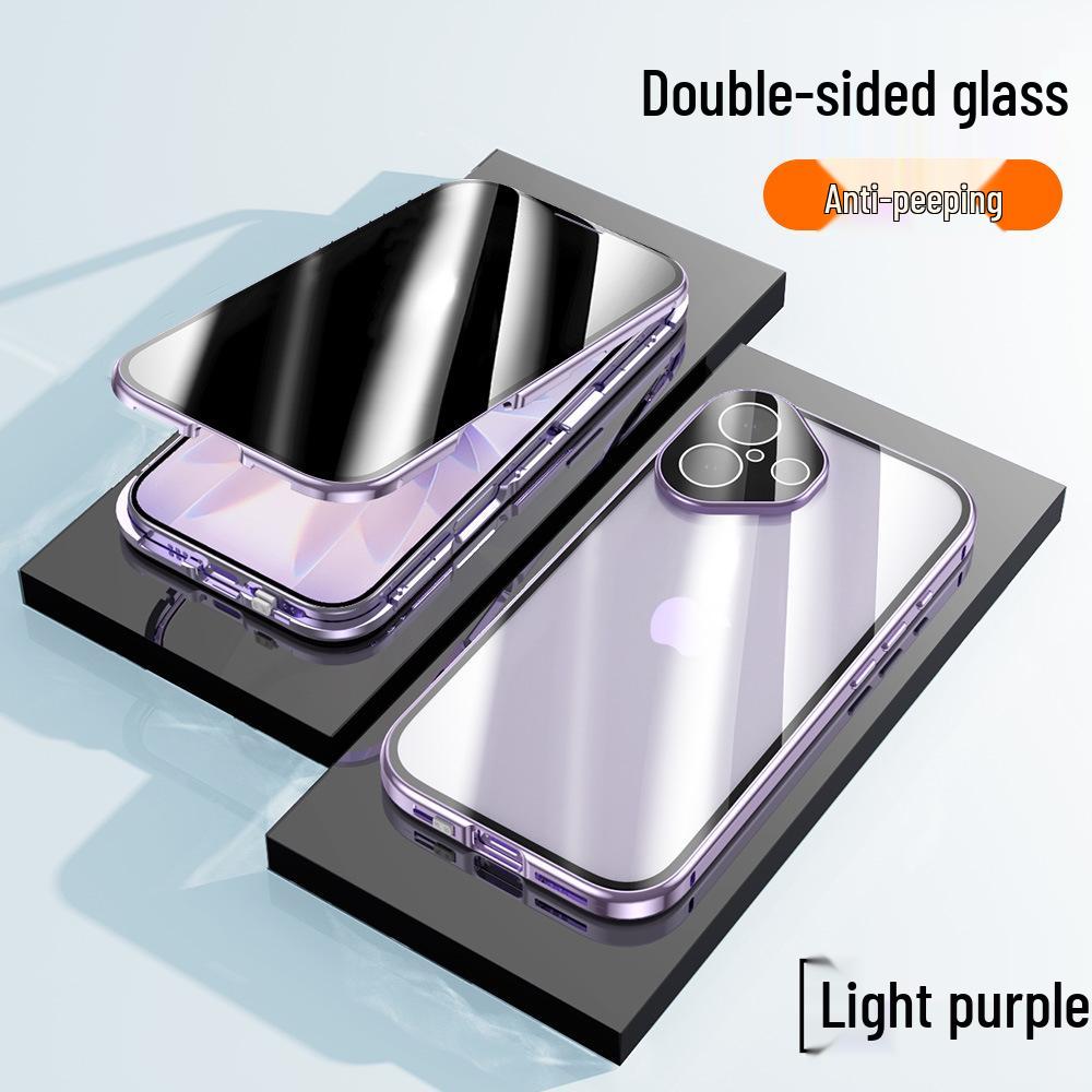 iPhone 17 Pro Max Dubbelzijdige Metalen Magnetische Glazen Hoes door Wanmagwang: Valbestendige Harde Schaal