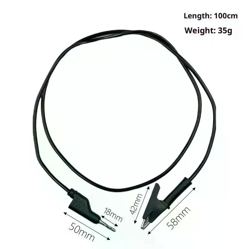 15A Electric Voltage Testing Cord, 1/2pcs Double-End Test Lead Wire with 4mm Banana Plug, DIY Multimeter Alligator Clip