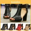 Fashionable Womens Party Shoes With Ankle Strap And Comfortable Block Heels