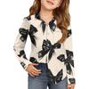 Mädchen Hemd mit Knöpfen - Langarm Bluse