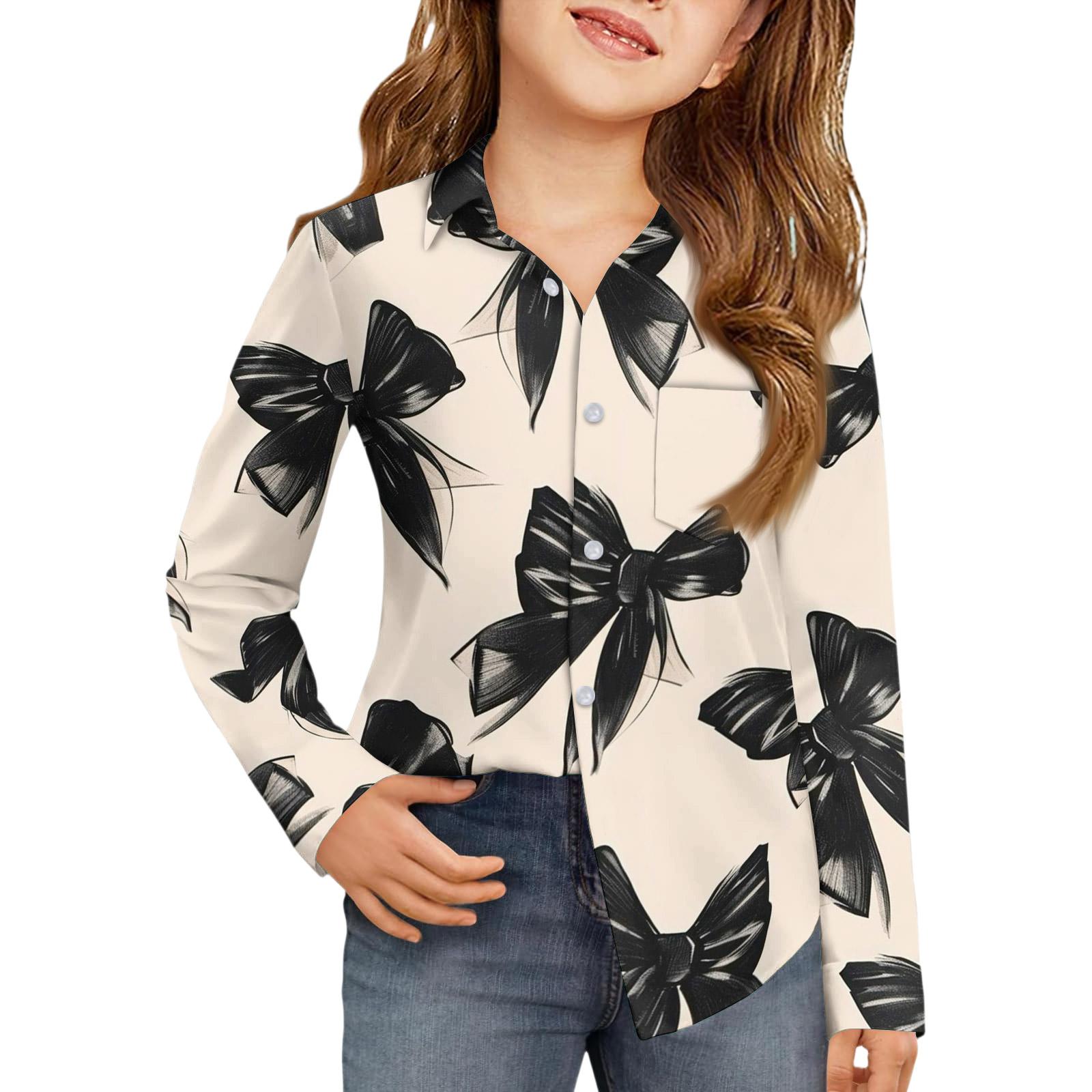 

Рубашка на пуговицах для девочек - Блузка-платье с длинным рукавом 130 жёлтый