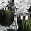 Christmas Balls Ornaments 3.1inch Flocking Globes Set Christmas Ball Decorations For Home Workplace Dance Party Yard Indoor
