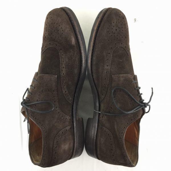 80s-90s Vintage Windsor Goodyear Welted Suede Wingtip Business Shoes Brown size 9.5 27.5(USED)