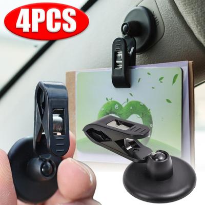 Car Paste Type Clamp Universal Multifunctional Glasses Card Bill Holder Towel Shade Cloth Fastener Car Window Suction Cup Clip