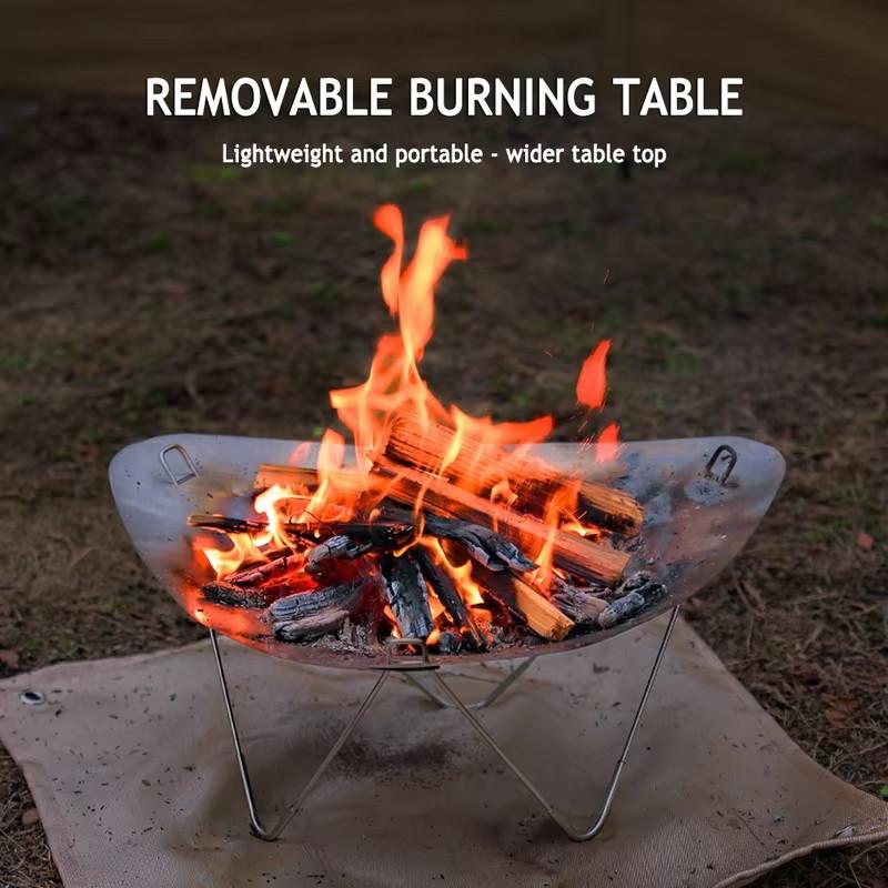 Portable Wood Stove for Camping and Backpacking, Stainless Steel Build with Removable Parts and Included Carry Bag