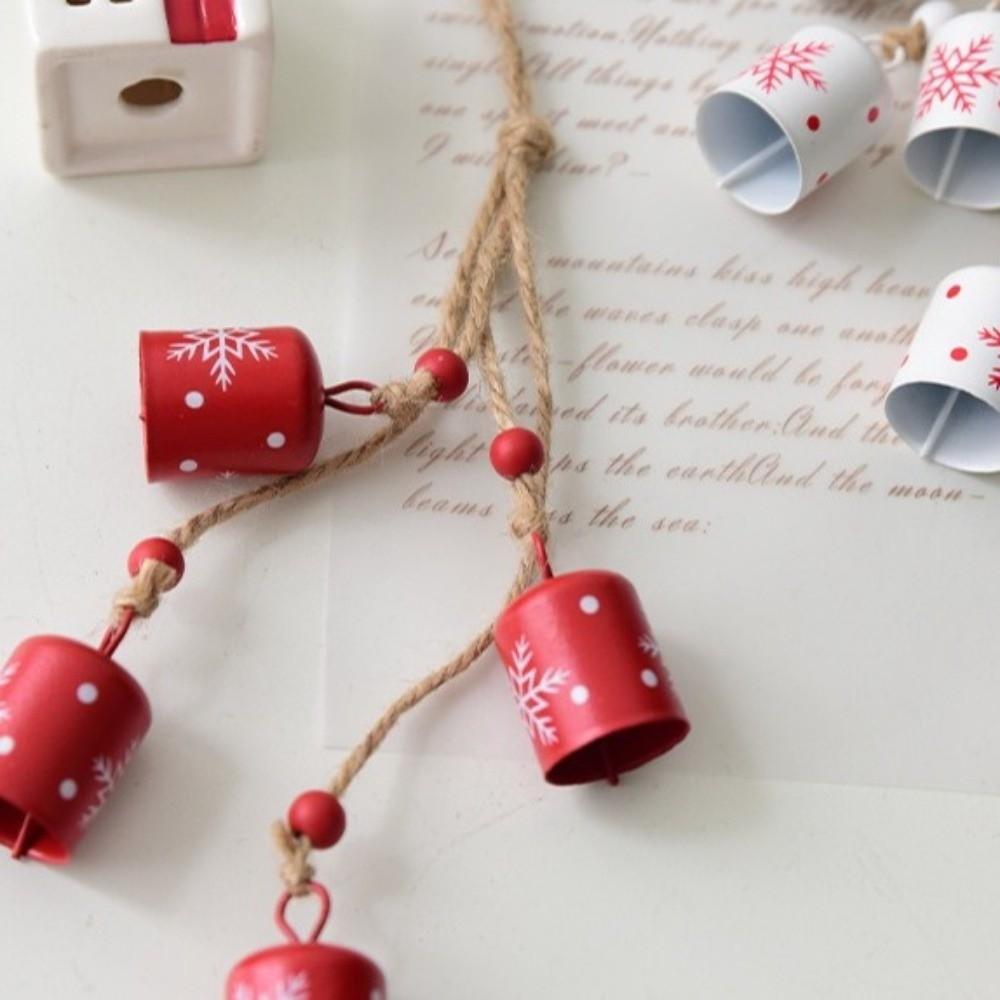Snowflake Christmas Tree Bells String Vintage Creative Bells Pendant  Christmas Decoration