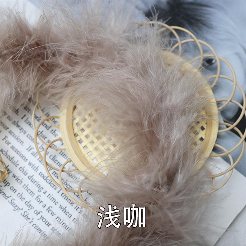 Color Encryption Thickened Feather Strip Diy Turkey Fluff Strip Wedding Decoration Clothing Skirt Accessories