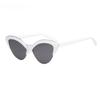 Retro White Cat Eye Sun Eyeglasses for Female Retro Latest Stylish Compact Half Frames Eyewear Trending Travel Sexy Woman Sunglasses
