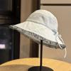 2026New Lace Sunshade Fisherman Hat for Women, Summer Korean Style, Sweet and Versatile, Sun Protection Hat for Outdoor Trips, Breathable and Trendy