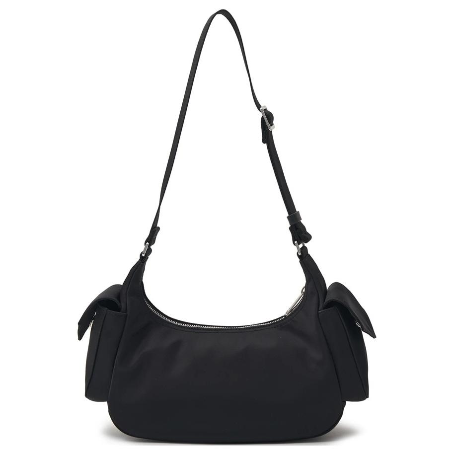 New MLB Nylon Shoulder Bag Regular Women's Black 3ABQM044N
