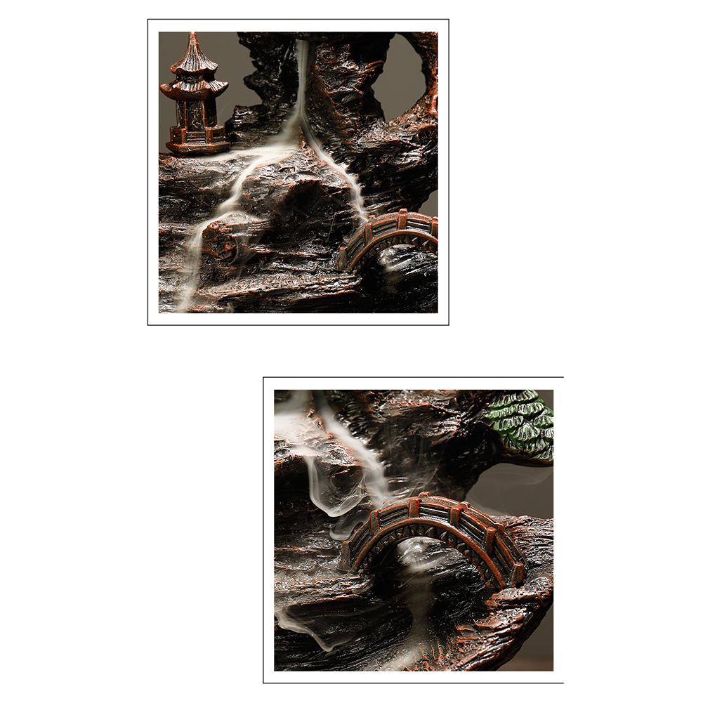 Harz Berg Form Rauch Wasserfall Rückfluss Weihrauch Brenner Räuchergefäß Halter Dekor Aromatherapie Ofen Aromatische Büro Hause Handwerk