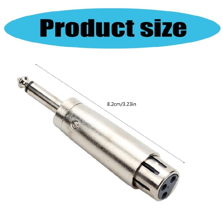 6.35mm 1/4in To 3Pin Sound Adapter Lightweight 6.35 To 3Pin Connector Converter for Mixers Power Amplifiers Microphones