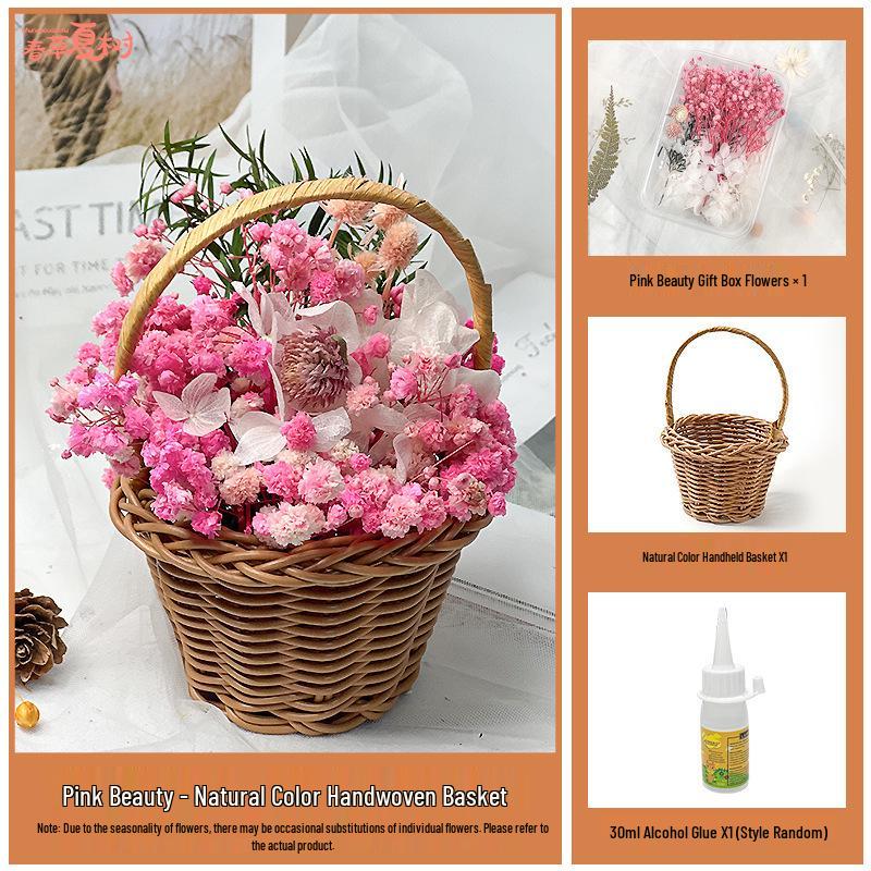 Back-to-School Gift: DIY Eternal Flower Mini Basket Ornament for Team Building & Decoration