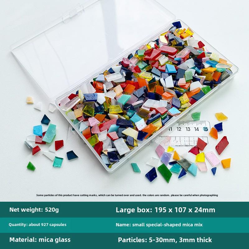 

Смешанные цветные листовые слюдяные стеклянные мозаичные детали для украшения подсвечника своими руками