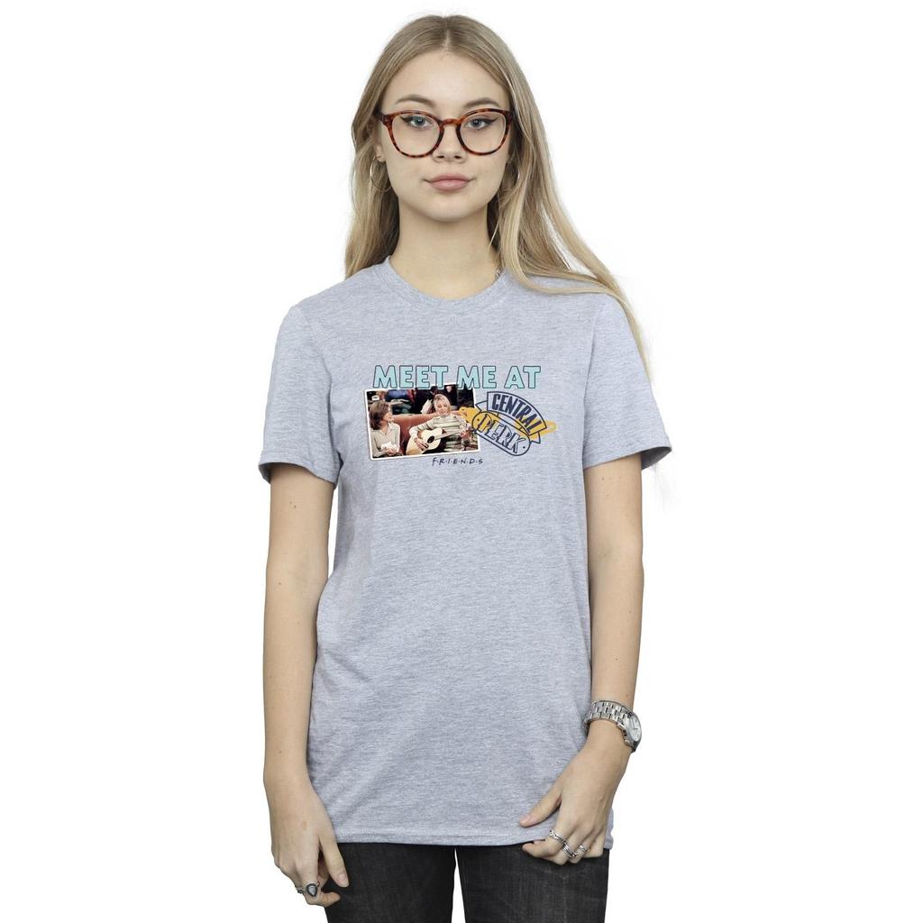 Friends Womens/Ladies Meet Me At Central Perk Cotton Boyfriend T-Shirt