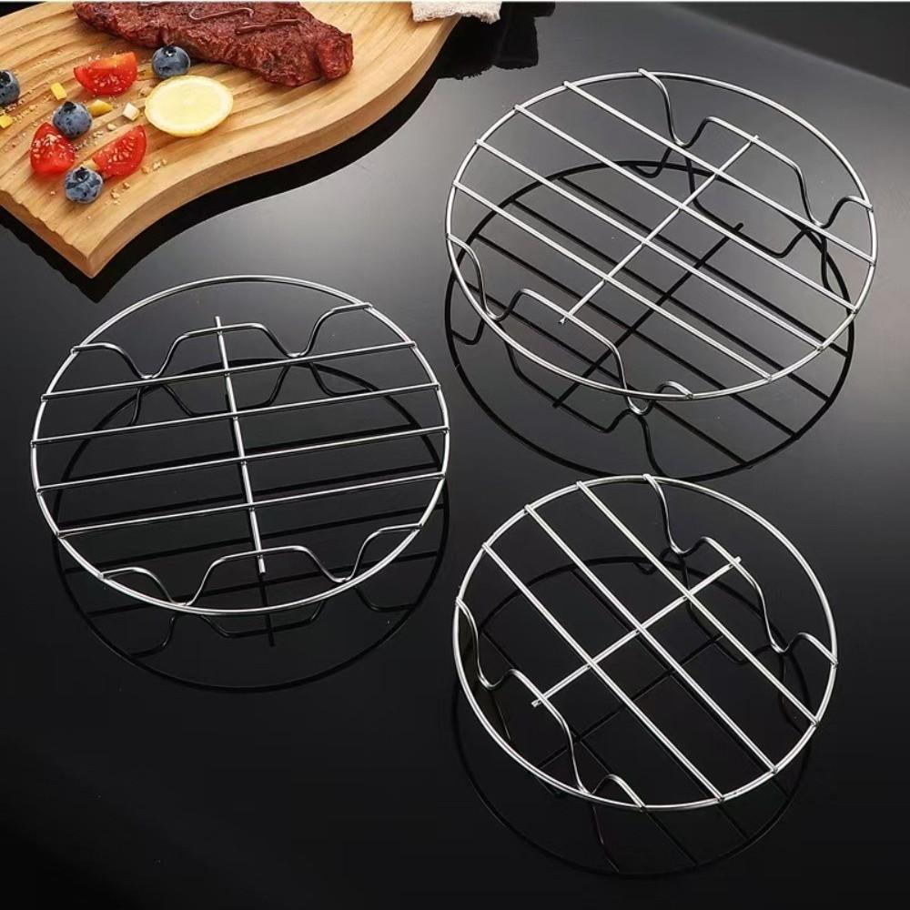 Rust-proof Stainless Steel Steaming Racks Thicken Air Fryer Rack Kitchen Steamer Holder Air Fryer