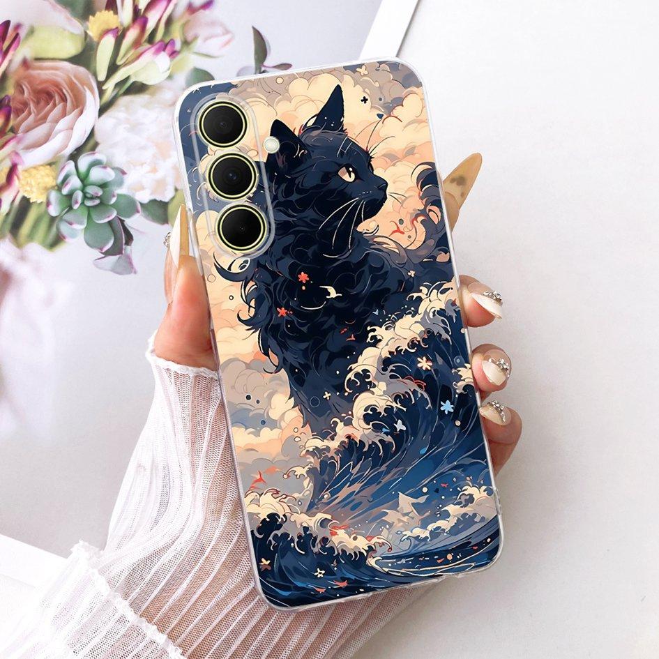 Hülle Für Samsung Galaxy A17 A37 A57 5G Cover Neue Stilvolle Blume Klare Weiche Silikon Handyhülle Für Samsung A 17 A 37 A 57 Stoßfänger
