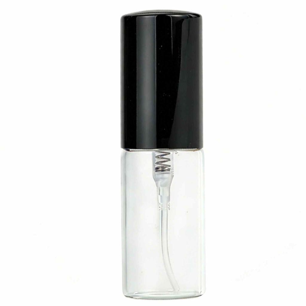50 Pcs Mini Spray Bottle 5ml Refillable Clear Glass Perfume Spray Bottle for Travel Daily Life Black 5ml Glass