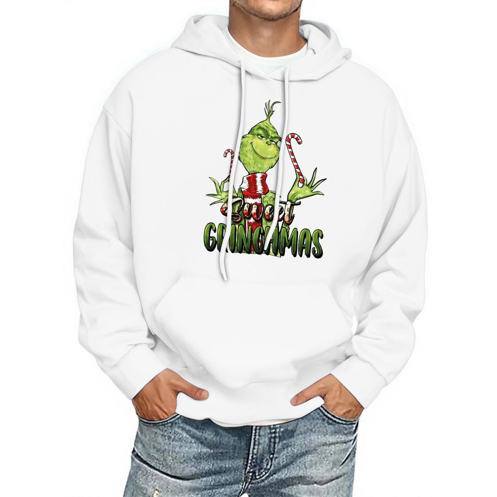 

Мужская толстовка с капюшоном с принтом, с длинным рукавом, повседневный пуловер, худи, толстовка с капюшоном XL белый