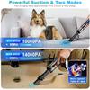 Car Vacuum, Portable Handheld Vacuum Cordless, 14000PA Powerful Suction Vacuum Cleaner With LED Light And Air Duster 2 In 1,Low Noise Rechargeable