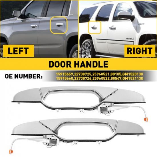 

Rear Door Handle For 07-13 Escalade Silverado GMC Cadillac